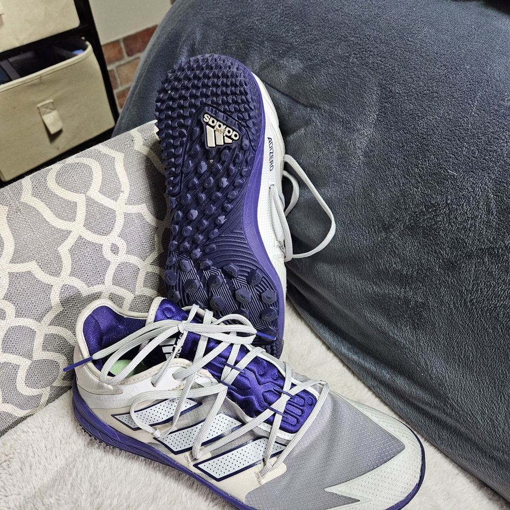 Adidas Men’s White & Purple Athletic Shoes